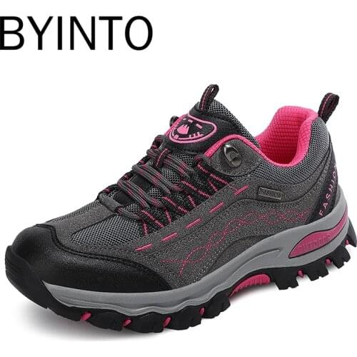 Big Size 35-42 Women Waterproof Hiking Shoes Hunting Camping Sneakers Climbing Sport Shoes Outdoor Tactical Boots Tenis Feminino