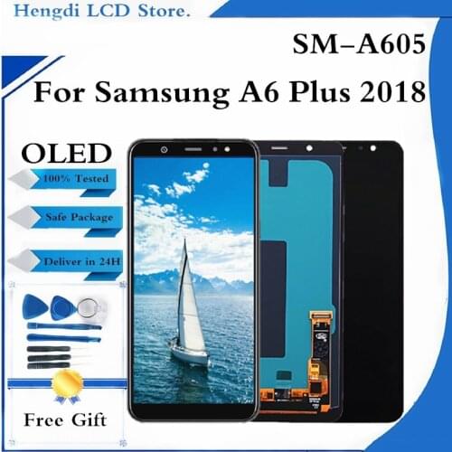 LCD For Samsung Galaxy A6+ A605 SM-A605F Display LCD Screen Replacement For Samsung A605FN Display Screen Spare Part