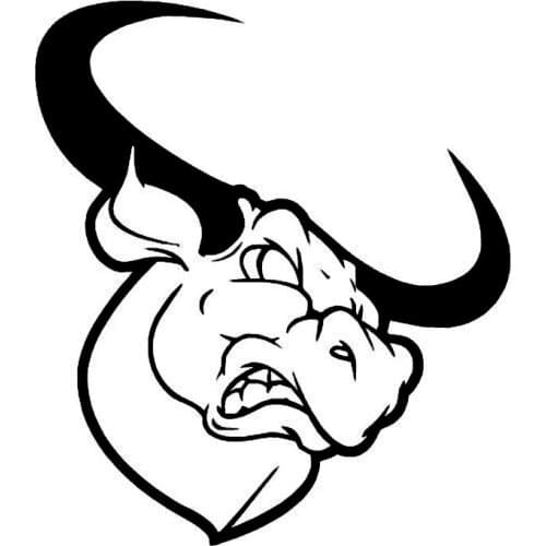 13.1*15CM Vinyl Car Stickers Texas Longhorn Bull Head Car Styling Animal Pattern Decals Black/Silver C9-1608