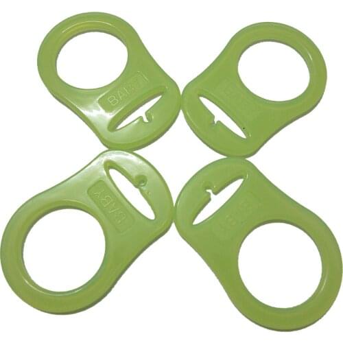 30pcs Apple Green MAM Rings Silicone Pacifier Adapter Dummy CPSIA Compliant