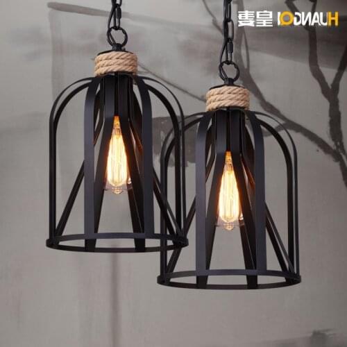 American Iron Retro Droplight Chandelier Bar Coffee Clothing Store Dining Room Lamp luminaire suspendu