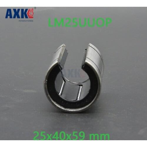 Axk 2pcs Lm25uuop 25mm Linear Bearings Open Type Lm25op Free Shipping 25x40x59 Mm