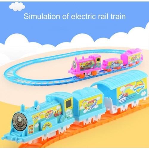 Electric Train Toy Practical Ability Easily Assemble Creative Electric Railway Train Toy for Children Electric Train Toy