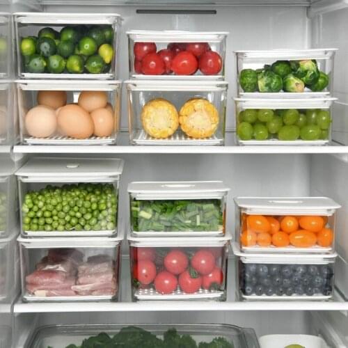 Refrigerator Food Storage Container With Lid Kitchen Independent Freezer Sealed Box Vegetable, Fruit And Meat Fresh-keeping Box