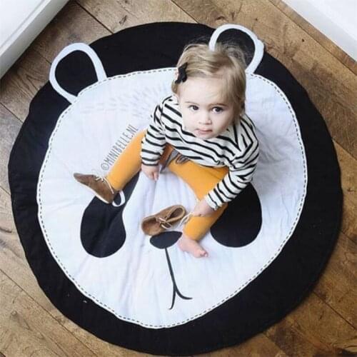 Infant Crawling Blanket Round Carpet Baby Play Mats Animal Climbing Carpet Rug Toys Mat for Children Room Decor Photo Props