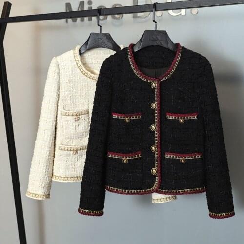 2021FW Autumn Winner Luxury New Women Tweed Jacket Female High Quality Coat Overcoat For Ladies 2 Color MS 9.02