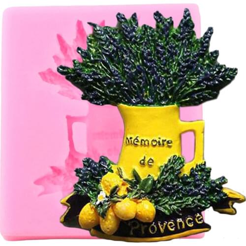 Lavender Lemon Silicone Mold DIY Flower Cupcake Topper Fruit ​Fondant Moulds Cake Decorating Tools Chocolate Gumpaste Mould