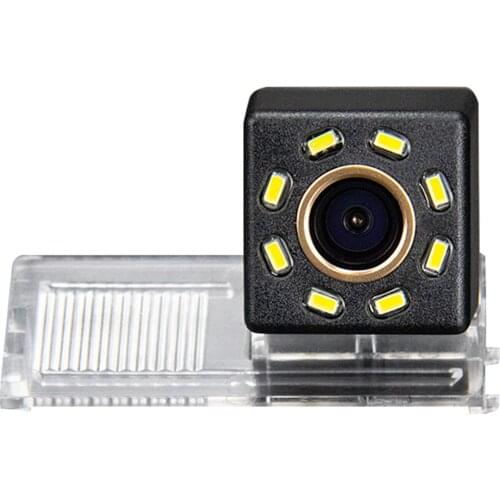 Misayaee Car Rear View Reverse Parking Camera Golden 8 LED for Peugeot 208 3D/5D Hatchback 2012-2019 301/308/408/508/C5/3008//30