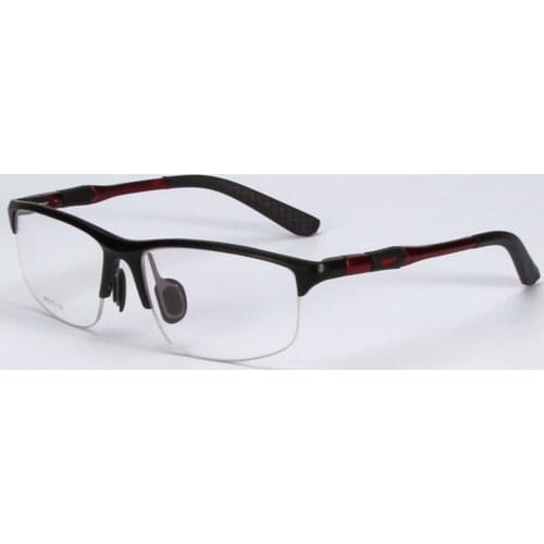 Men Fashion Simple Ultralight Al-Mg Alloy Half-Rim Custom Made Myopia Glasses -1 to -6 and Reading Glasses +1 to +4