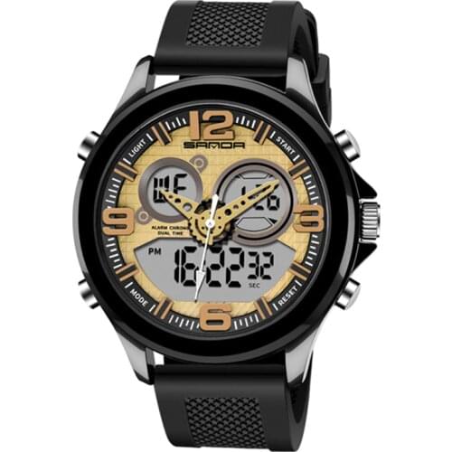 PANARS Sports Watch Men Waterproof Military Shock 50bar Waterproof Dual Display Quartz Electronic Watch relogios digitais