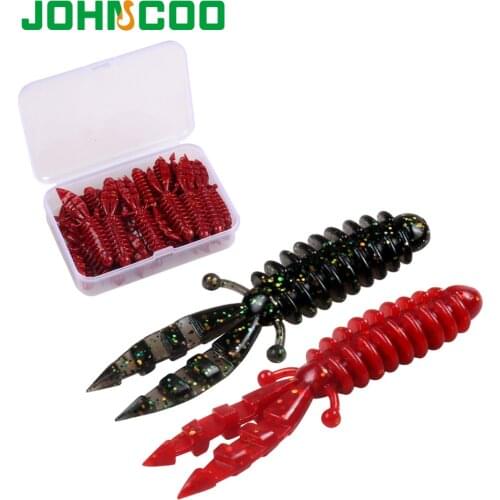 30pcs Shrimp Fishing Soft Lure 5.5cm 1.5g Jigging Lures Soft Silicone Baits Shrimp Bass Peche Gear Fishing Tackle