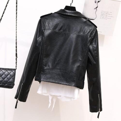 Faux PU Leather Coat Female Autumn Jacket Women Clothes 2020 Womens Leather Jacket Korean Vintage Tops Veste Cuir Femme ZT4545