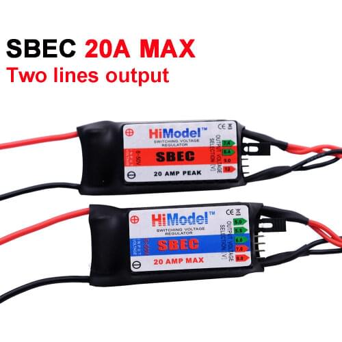 20A Switching Voltage Regulator SBEC UBEC 2-12s Input 7.4V/8.4V/9V/12V Output for RC Airplane Model