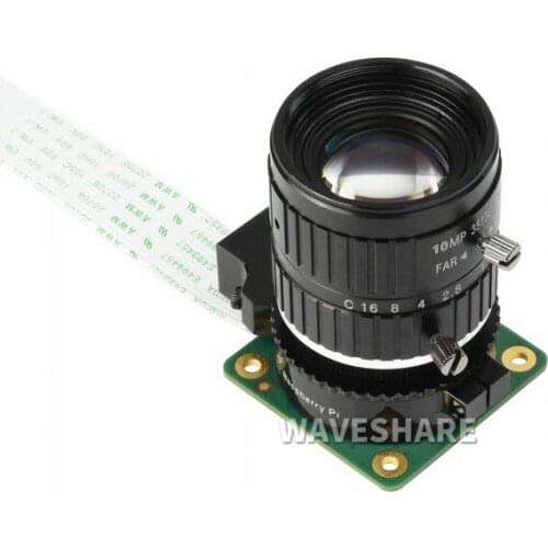 35mm Focal Length Telephoto Lens for Raspberry Pi High Quality Camera, Multi Field Angle, C-Mount