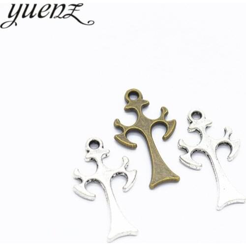 YuenZ 25pcs Hot Sell Exquisite vintage cross Alloy Charms Pendant for Jewelry Making Accessory 23*13mm T71