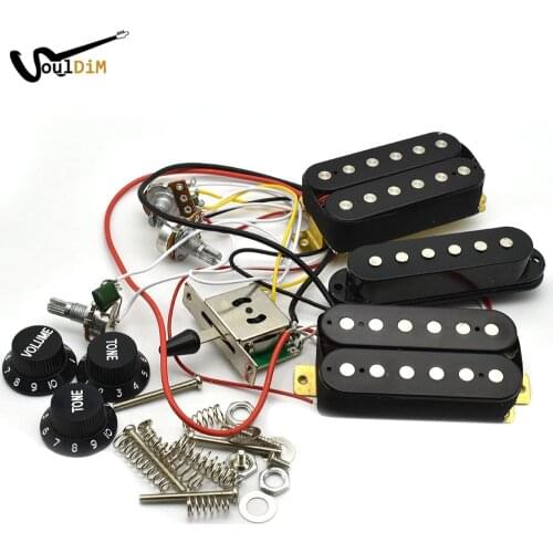 HSH Humbucker Pickup Loaded Prewired Electric Guitar Pickguard HSH Pickups Pre Wired Single-Coil Humbucker Pickups