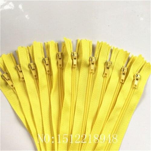 50pcs ( 14 Inch ) 35 CM Yellow Nylon Coil Zippers Tailor Sewer Craft Crafters &FGDQRS #3 Closed End