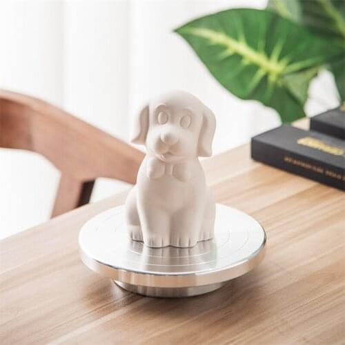 8/12cm Double Face Use Aluminum Alloy Turntable for Ceramic Clay Sculpture Platform Pottery Wheel Lazy Susan Rotating Tools