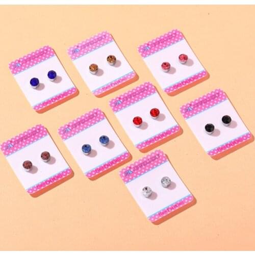 8 Pairs Magnetic Crystal Ear Tragus Cartilage Stud Nose Ring No Piercing Jewelry Accessories Decor For Women Men Girls New Gift