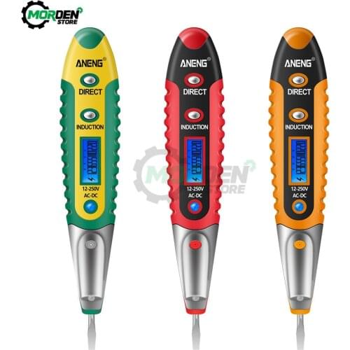 AC/DC 12-250V Digital Test Pencil Tester Electrical Voltage Detector Pen LCD Display Screwdriverfor Electrician Tools