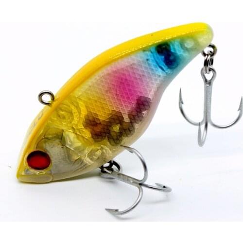AOCLU wobblers Super Quality 5 Colors 6cm 16g Hard Bait VibeMinnow Crank Popper Fishing lures Bass Fresh Salt water 6# VMC hooks