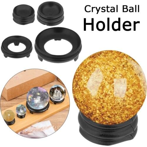 Home Decoration Desktop Car Ornament Fixed Seat Crystal Ball Base Statue Pedestal Wood Holder Transparent Miniature DisplayStand