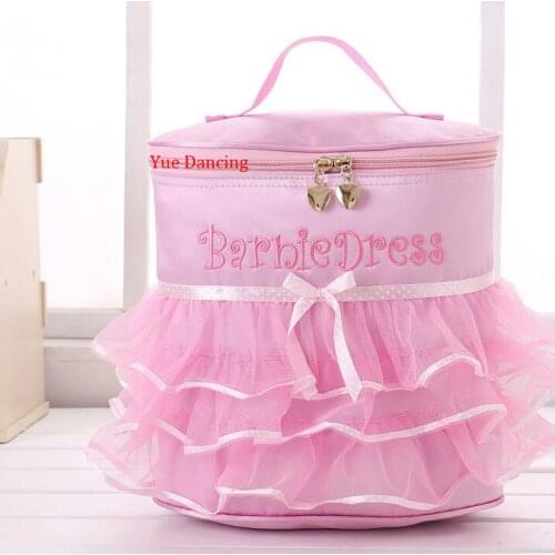 Children Ballet Dance Backpack Dancing Bags Pink Ballet Bag For Girls Toddler Cute Ribbon Embroidery Dance Bag For Ballet Girls