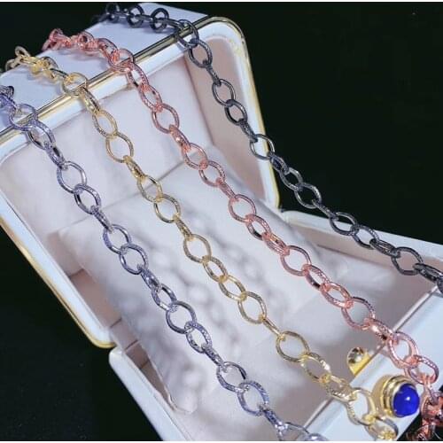 5 meters 4 colors link chain necklace Big O link Chain necklace accessories bulk keep colors chain for jewelry making 50764