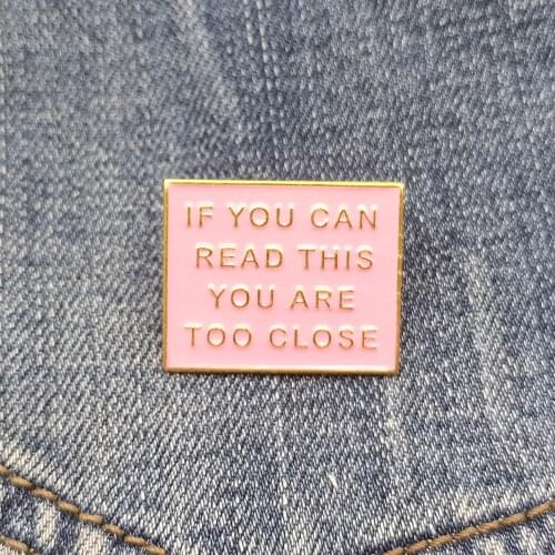 Enamel Pin "IF YOU CAN" Creative Text Pink Brooch Collar Clothes Metal Badge Lapel Pin Halloween Gift For Kids/Friends