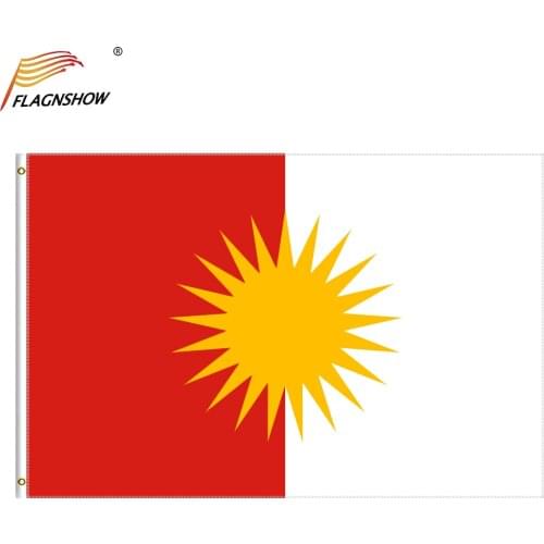 Flagnshow Yazidism Flag and Banners 2x3 3x5 Ft Yazidis Yezidi Political Party in Iraq Flags