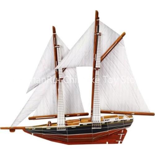 Intelligence Creative 3D puzzles paper Ship Model Paper Model Simulation of Warship Childrens Diy Toys