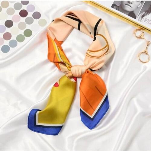 Crown Girl Square Scarf Female Shawl and Wraps Fashion Lady Hair Band Women Bandana Head Band Neckerchief Foulard Hijab 2021