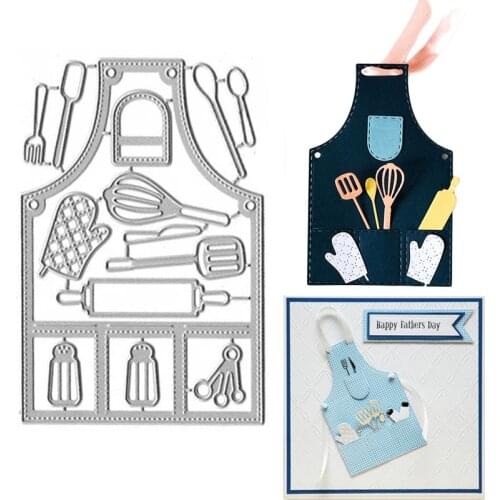 14Pcs Cute Kitchen Tool Set Metal Cutting Dies DIY Craft Cards Scrapbooking Decoration Die Photo Album Art Card Dies Cut Stencil