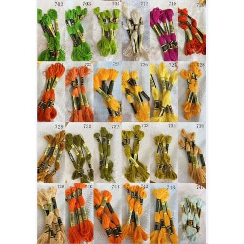 New CXC Threads Two labels rose to me 10 pieces cross stitch threads cross stitch embroidery thread / threads colors 7