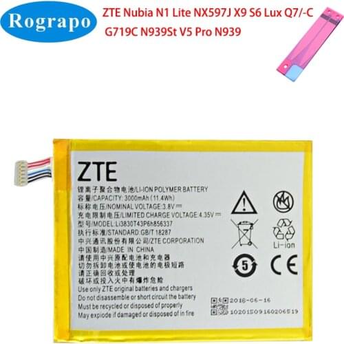Original 3000mAh Replacement Battery Baterij For ZTE Nubia N1 Lite NX597J Mobile Phone Batteries