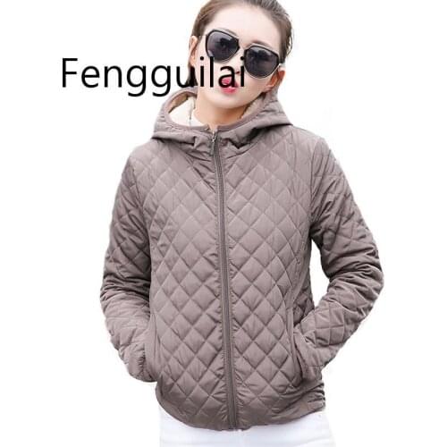 Autumn 2020 New Parkas Basic Jackets Female Women Winter Plus Velvet Lamb Hooded Coats Cotton Winter Jacket Womens Outwear Coat