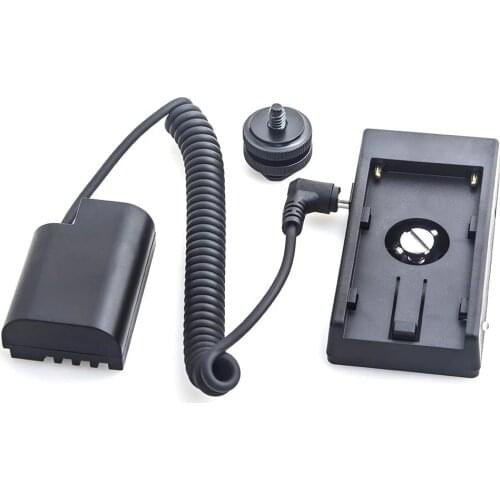 FOTGA NP-F970 Battery Plate Adapter to DMW-DCC12 Full Decoded Dummy Battery with 1/4" Hot Shoe for Panasonic DMC-GH3 GH4 G