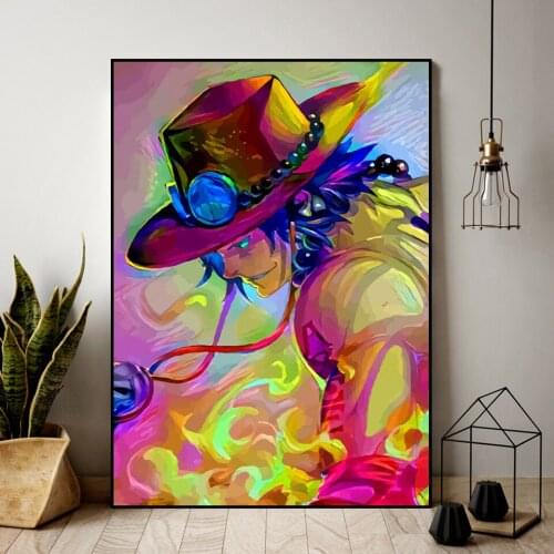 Poster Canvas Painting HD Wallpaper Modular Pictures Japanese Anime Series One Piece Wall Art Home Decor Printed For Living Room