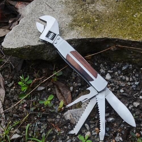 MAIYUE Adjustable Wrench Multi-function Spanner Wrench Tool Knife Hand Tool Portable Set Folding Screwdriver