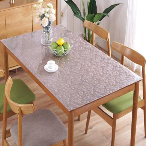 HZAY 1.5mm PVC Tablecloth Waterproof Rectangle Table Cloths Oil-proof Coffee Table Mat Protector Desk Pad Dining Table Cover