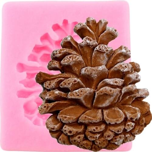 Pine Cones Silicone Mold Christmas Cupcake Topper Fondant Cake Decorating Tools DIY Baking Candy Clay Chocolate Gumpaste Moulds