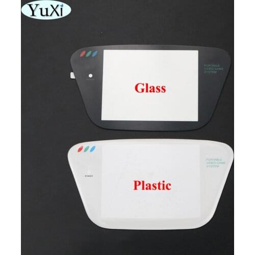 YuXi Glass Plastic For Sega Game Gear Replacement Screen Protector GG Lens White / Black screen cover lens