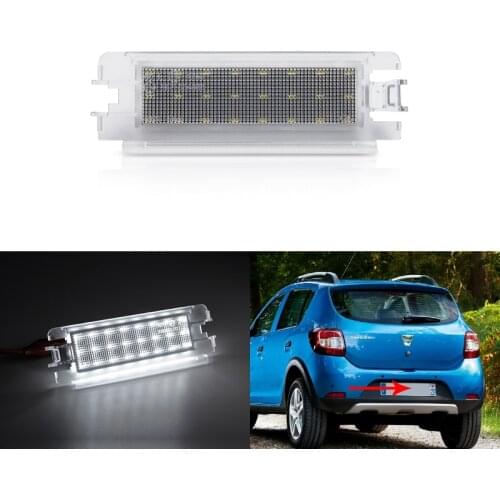 1PC Fits For Dacia Sandero II 2013-Up Logan II 2013-Up White SMD Canbus Led License Plate Light Rear Tail Lamp