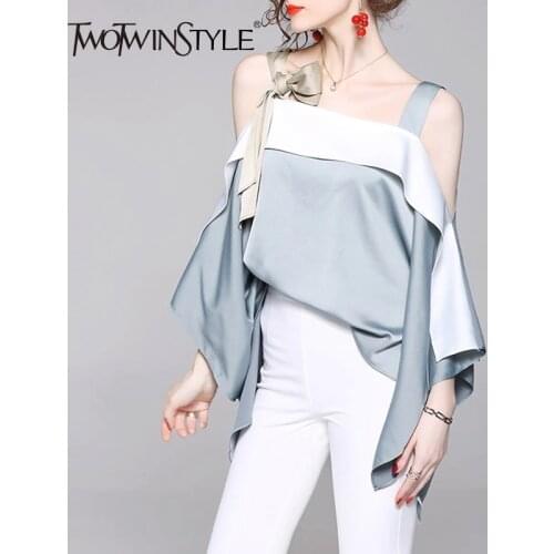 Блузки с воланом TWOTWINSTYLE China At AliExpress