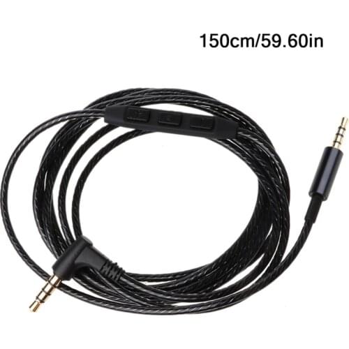1.5m Braid 3.5mm to 2.5mm 3.5mm Jack Audio AUX Cable Cord With Mic Volume Control for Car Headphone Speaker Mobile Phone Tablet