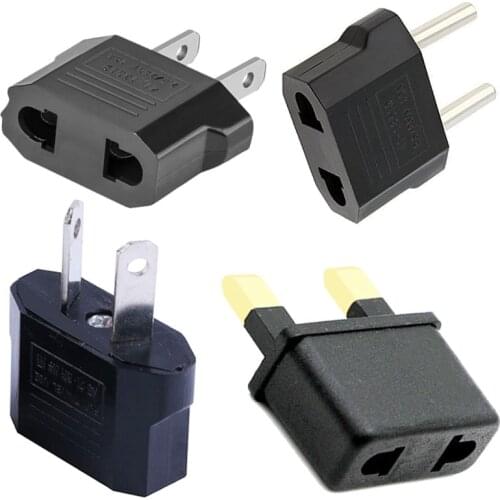 Free shipping 2pins 125V 250v 6A small Electrical power EU to US Converter adapter Plug 10pcs