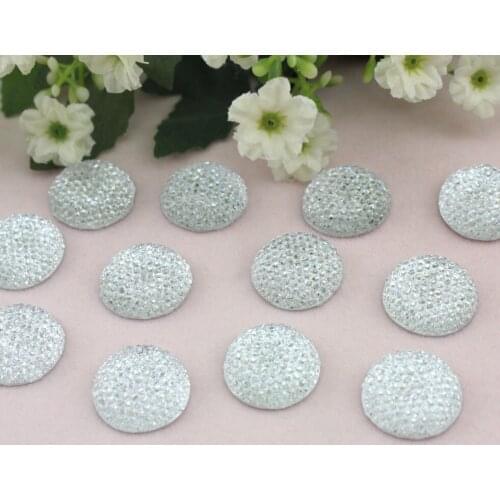 200pcs big Bling rhinestone dotted Gems Resin Cabochons Cell phone decor, hair accessory for diy 20mm big stone druzy