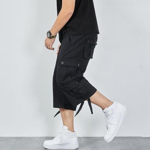 8XL Plus Size 2021 New Summer High Quality Mens Baggy Cargo Shorts Male Casual Short Pants Fashion Loose Calf-lenght Trousers