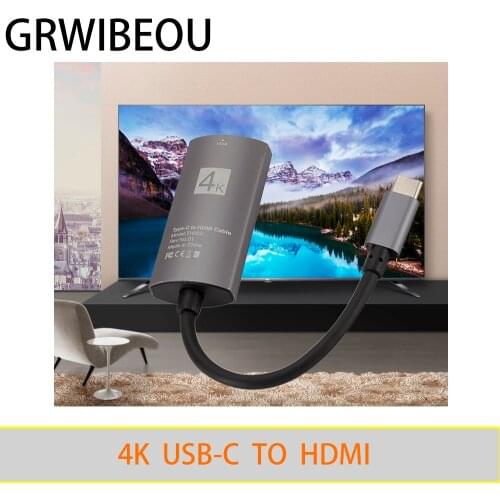 4K USB Type C to HDMI Adapter USB-C to HDMI HDTV Cable Converter for Samsung Galaxy S8 S9 Note 8 for Macbook for Dell XPS 13/15