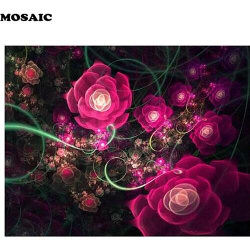 Custom photo Diamond Painting Abstract Flower Cross Stitch Diamond Mosaic Full Square Drill Embroidery Diamond Cross Stitch Gift